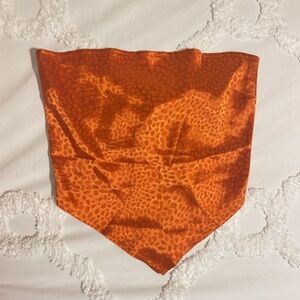 Orange Tie-back Bandana Top